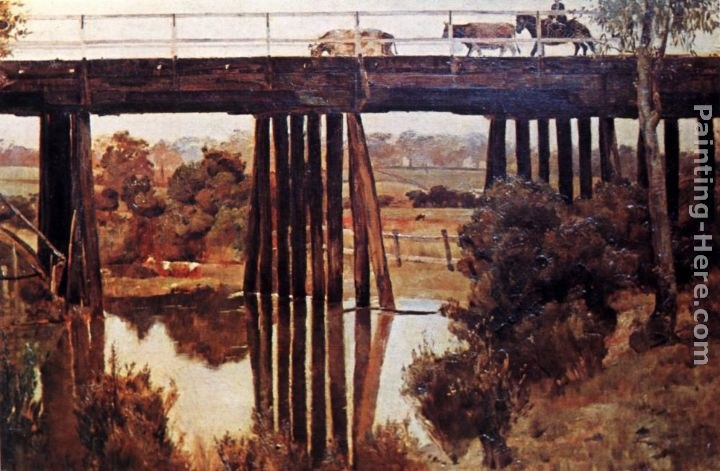 Tom Roberts Winter Morning after Rain, The Old Bridge, Gardiner's Creek